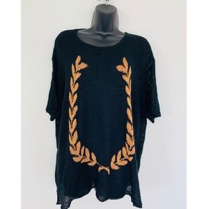 RARE Wild Fox White Label  Laurel Leaf Sweater